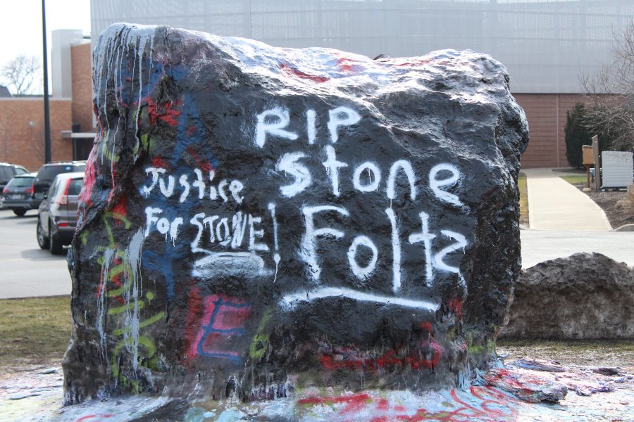 BGSU spirit rock painted after Foltzs death