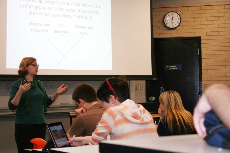 Students in a class at Overman Hall.