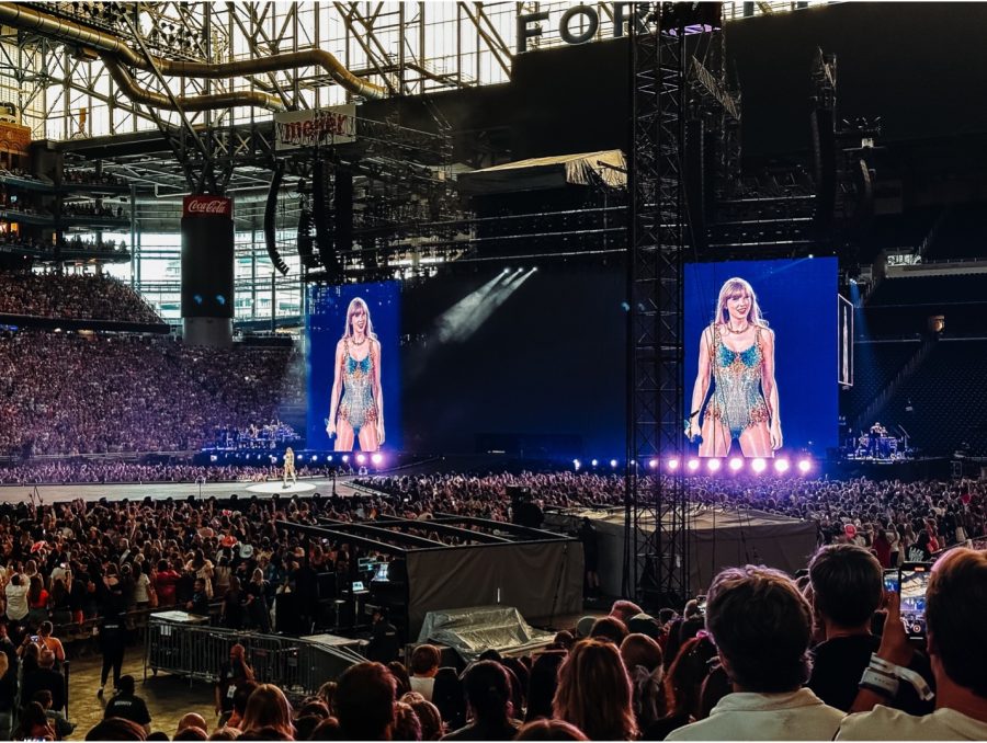 Swift’s Eras Tour stop at Ford Field in Detroit, Michigan was sold out both nights. Photo by Andrew Kish.