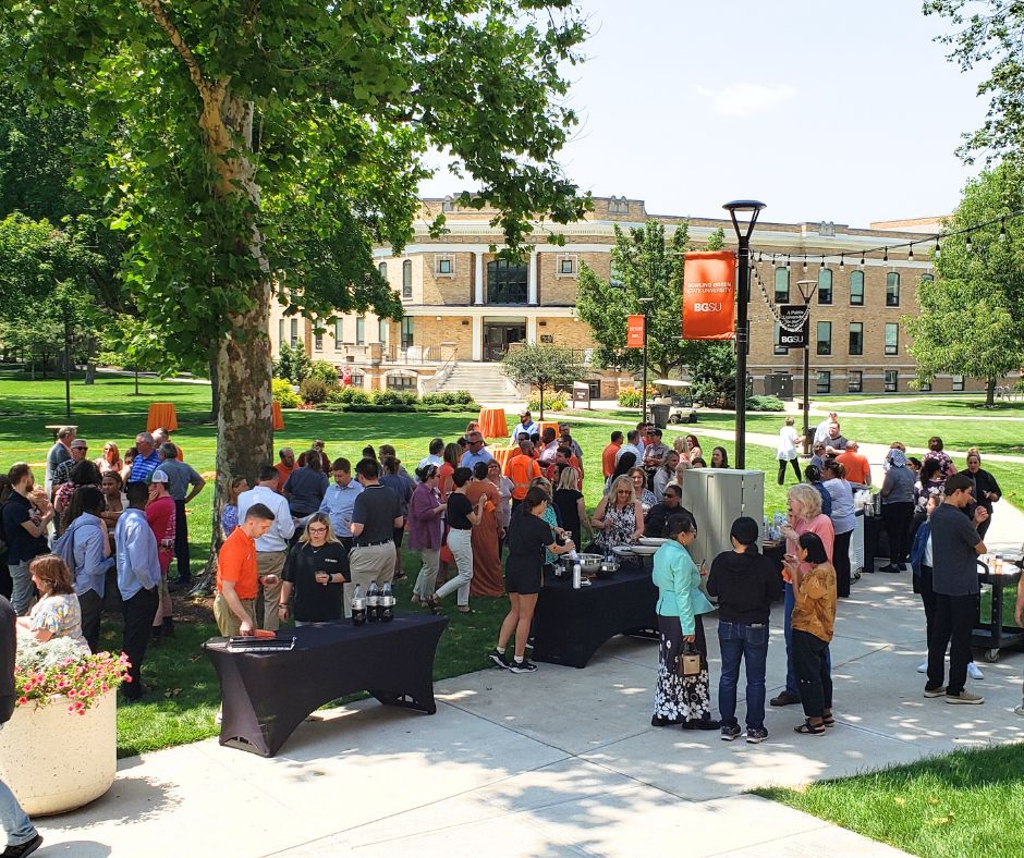 President Rodney Rogers invited faculty and staff to share some ice cream Monday afternoon.