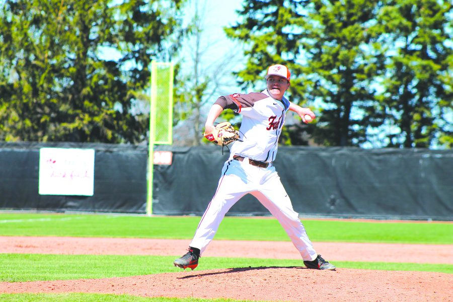 Left handed pitcher Cody Brown throws a pitch in the game against Toledo.