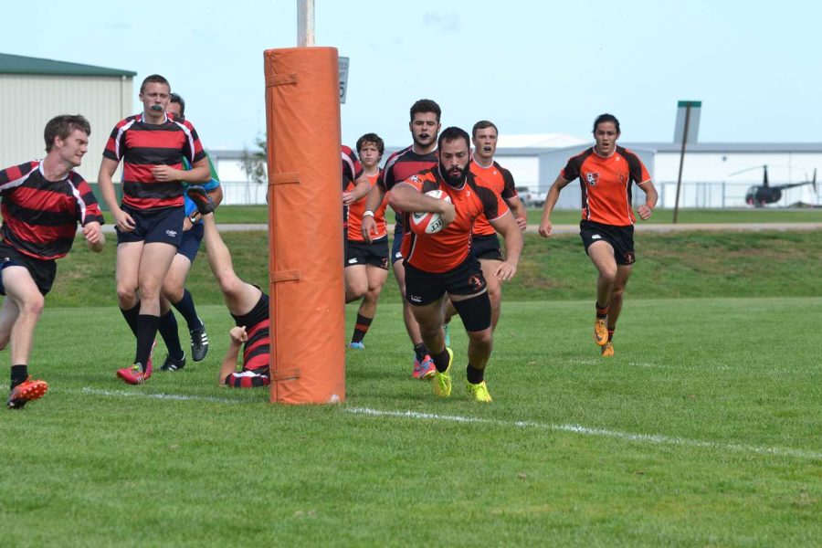 A BG club rugby player competes in one of the team’s matches earlier this season. This weekend the Falcons ended their season with a loss in the championship.