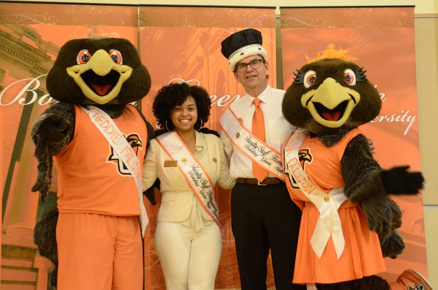 Cerita Fowler and Van Wright were named the first ever faculty/staff homecoming queen and king
