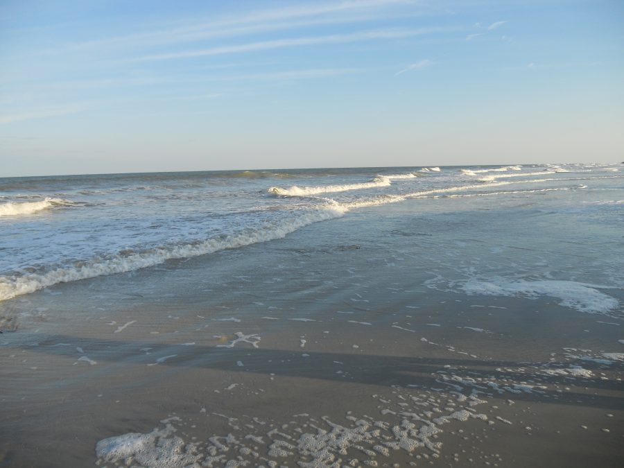 The shoreline of Hilton Head Island at high tide.