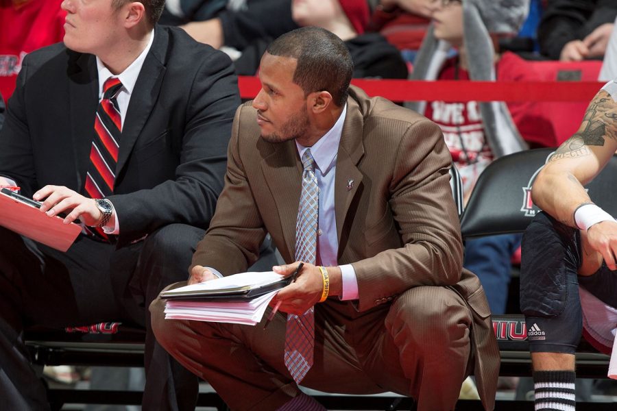 Assistant+Coach+Brandon+Watkins+during+his+tenure+at+Northern+Illinois+University.
