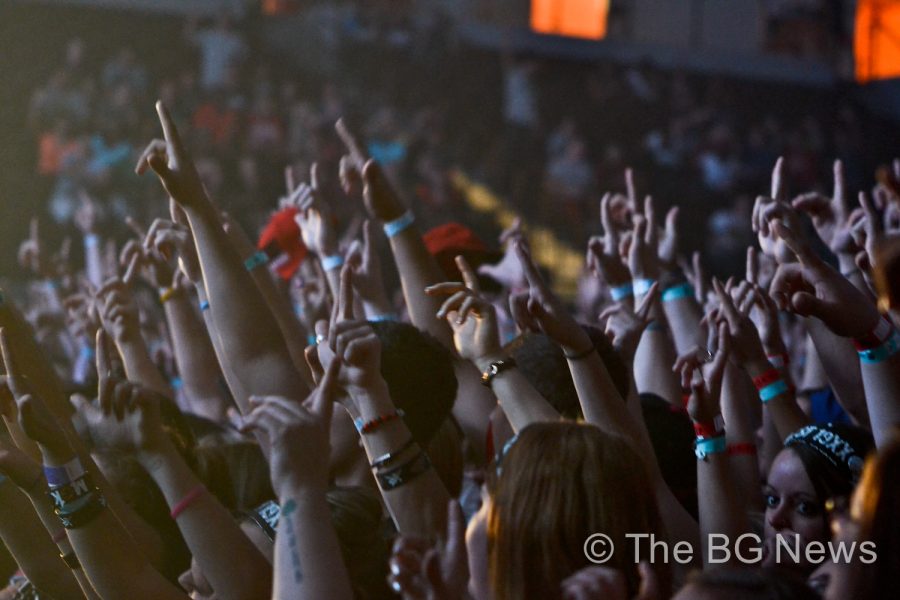 MGK performed Saturday night at the Stroh Center