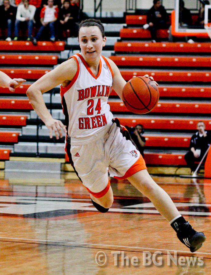 Logan Pastor, BG guard, rushes the ball up court during BGs
57-47 win against Northern Illinois.



 