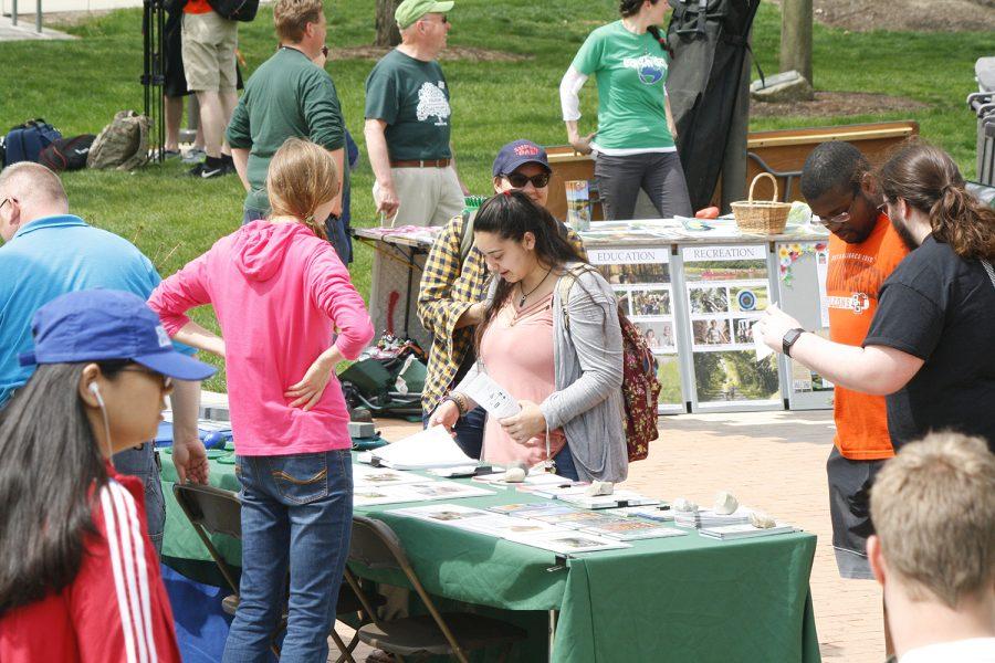 Students learned about environmental issues during the Eco Fair as an Earth Week event.