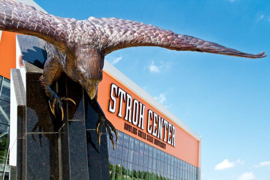 The Stroh Center features the worlds largest falcon statue that
is approximetly 23 feet in length.