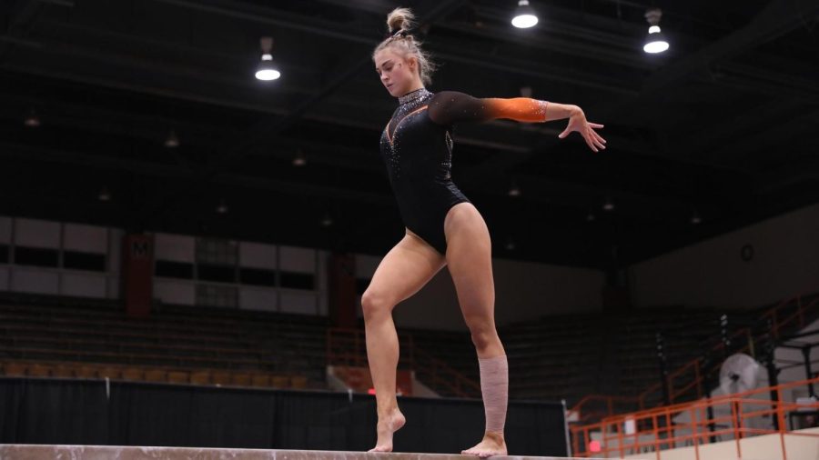 Falcon Gymnasts Fall Short at Arizona Quad Meet