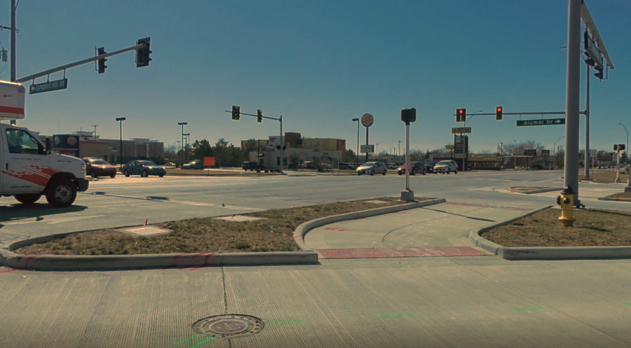 Intersection of E. Wooster street and Campbell Hill road, the future location of a new roundabout.