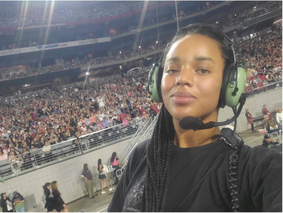 Camryn Joyce, BGSU alumna is pursuing her passion of working on the production team of major music tours. Photo courtesy of Bowling Green State University