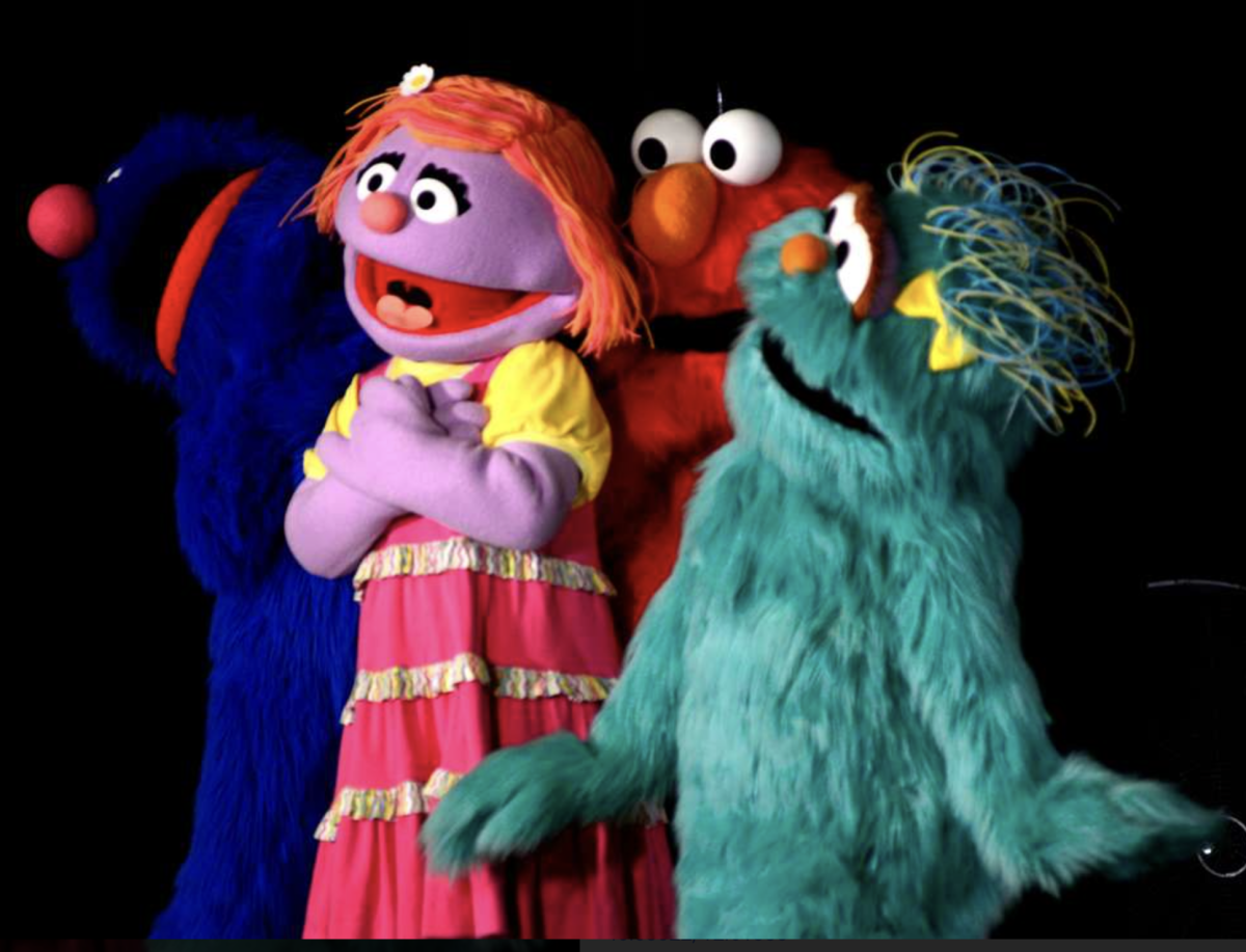 Characters perform during the Sesame Street/USO Experience for Military Families show, June 16, 2015, at Aviano Air Base, Italy. The show focused on the military child’s transition to civilian life or to a new base called “Katie’s Family Transitions to Civilian Life” and “Katie is Moving to a New Base.” The show is scheduled to perform more than 100 shows at 45 military bases in nine countries. (U.S. Air Force photo by Senior Airman Areca T. Wilson/Released)