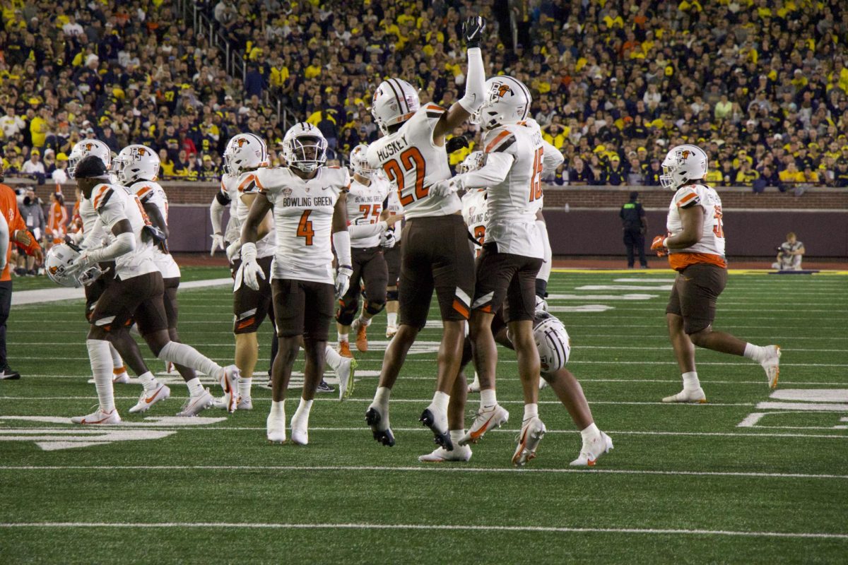 Jalen Huskey following an interception off of JJ McCarthy.