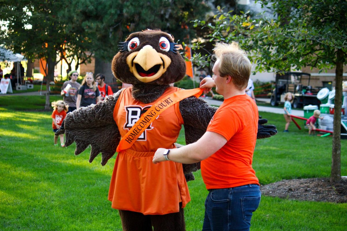 Freddy and Frieda make an appearance during Homecoming weekend at BGSU.