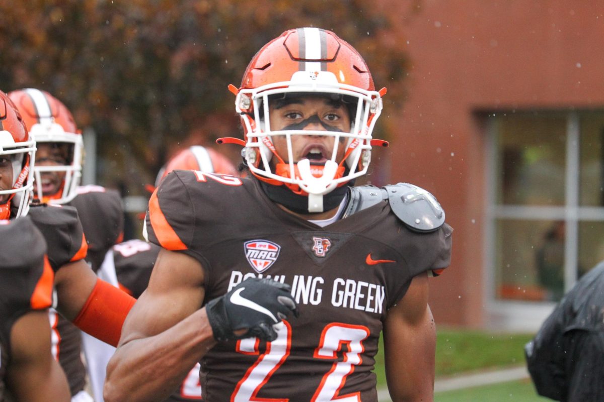Huskey celebrating after forcing a turnover