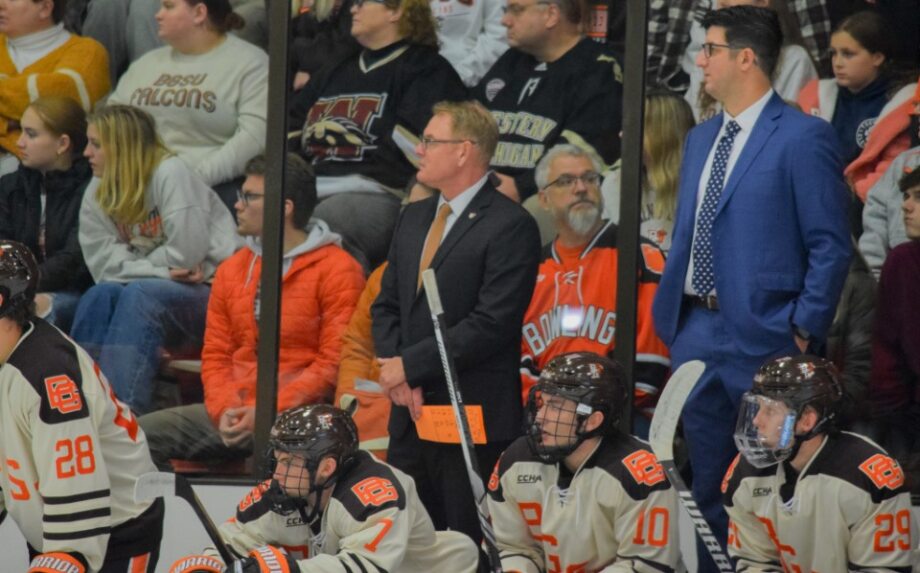 Ty Eigner coaching during BGSUS game against Western Michigan