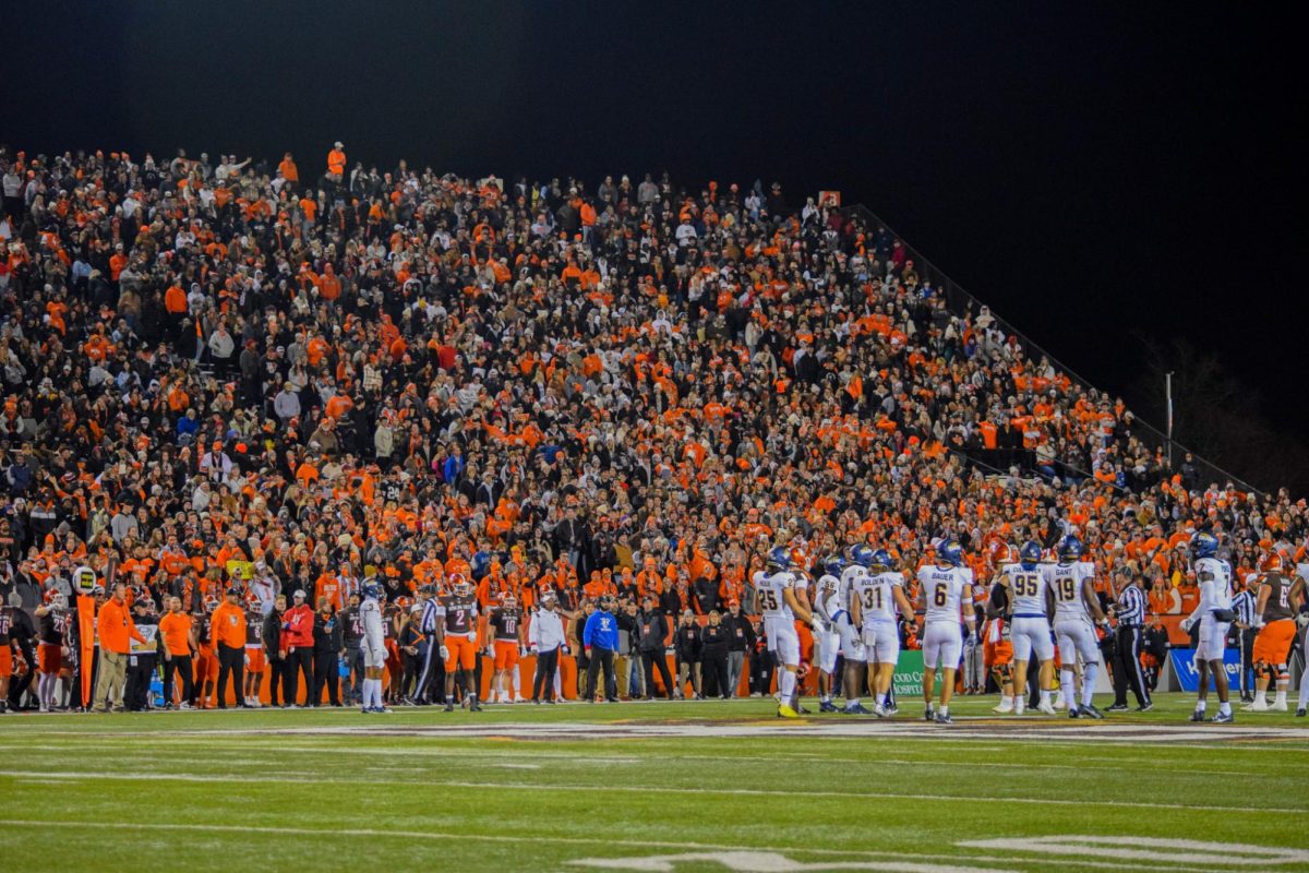 BGSU student section having fun.