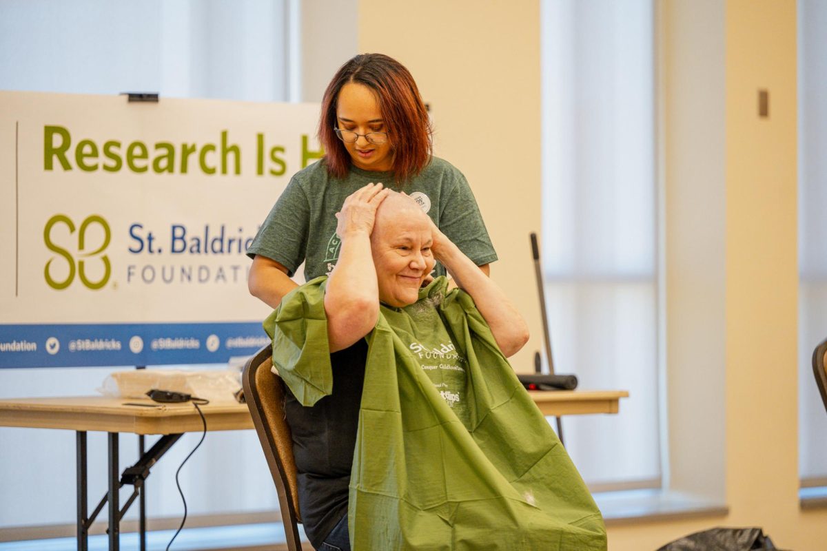 Dozens shave hair for childhood cancer research at BGSU St. Baldrick’s Shave A Thon