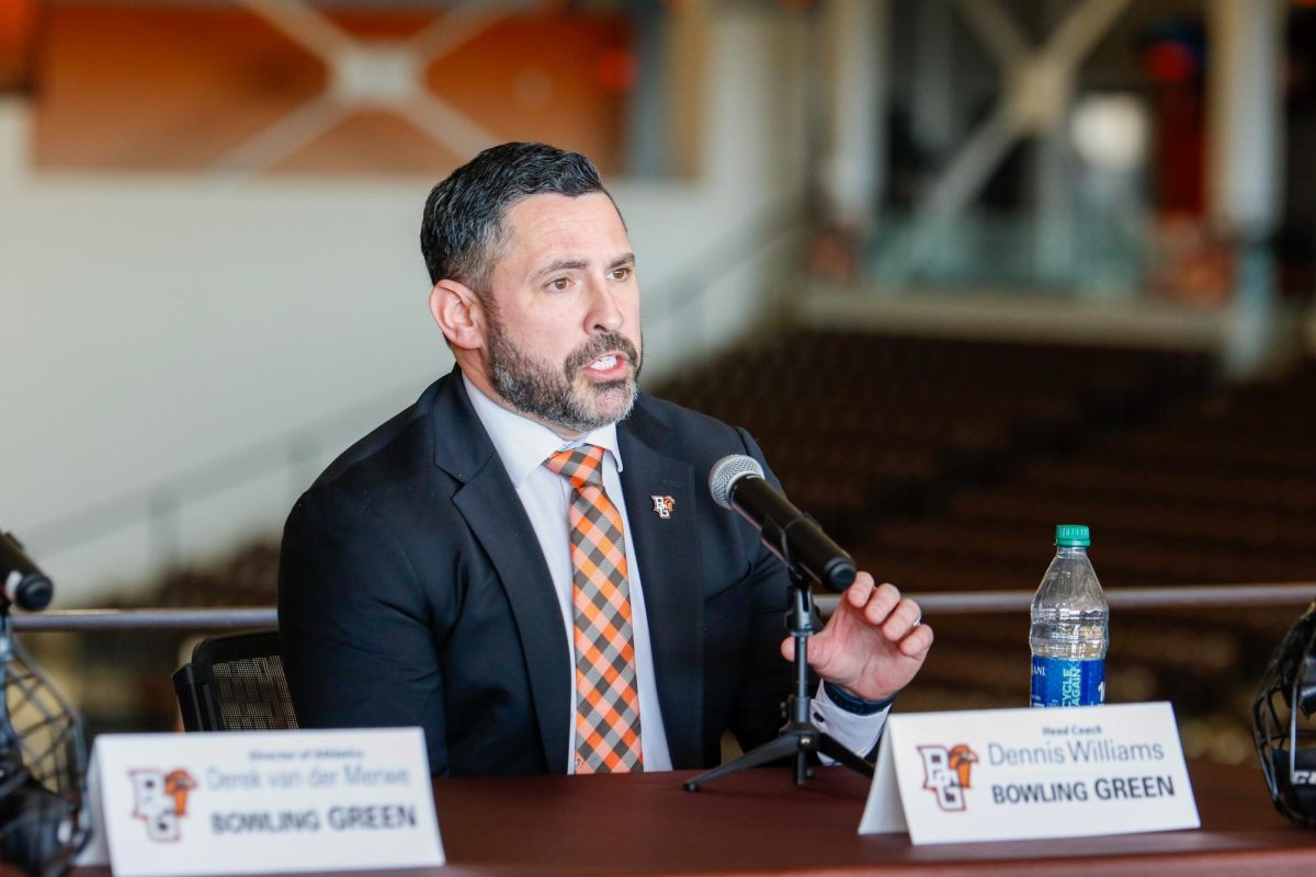 Bowling Green, OH - Bowling Green's new Men's Hockey Head Coach Dennis Williams press conference at the Stroh Center in Bowling Green, Ohio
