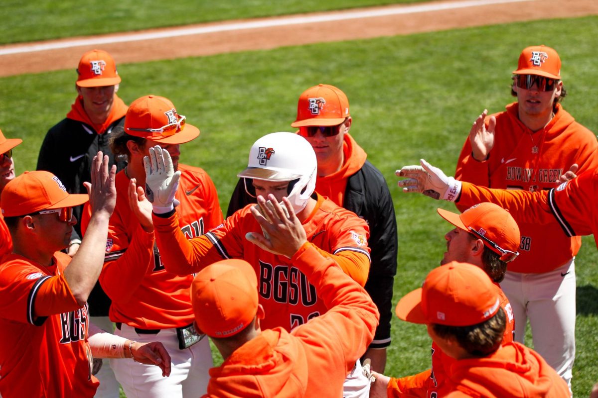 Bowling Green, OH - Falcons cheering for the home run at Steller Field in Bowling Green, Ohio