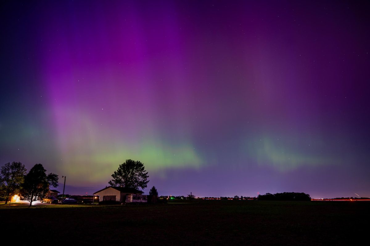 The aurora borealis, known as the northern lights, were visible across the United States on Friday, May 10. These pictures were captured in Perrysburg, Ohio. 