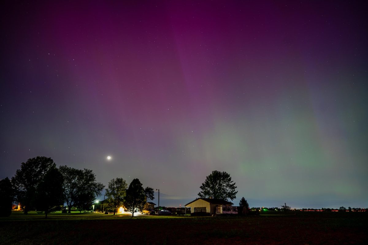 The aurora borealis, known as the northern lights, were visible across the United States on Friday, May 10. These pictures were captured in Perrysburg, Ohio. 