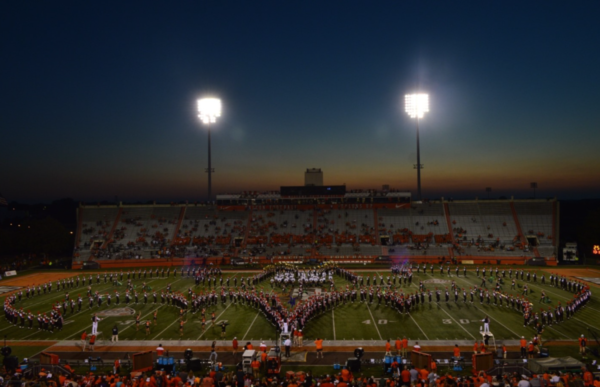 Falcon Marching Band, halftime show at the Fordham vs. BGSU game