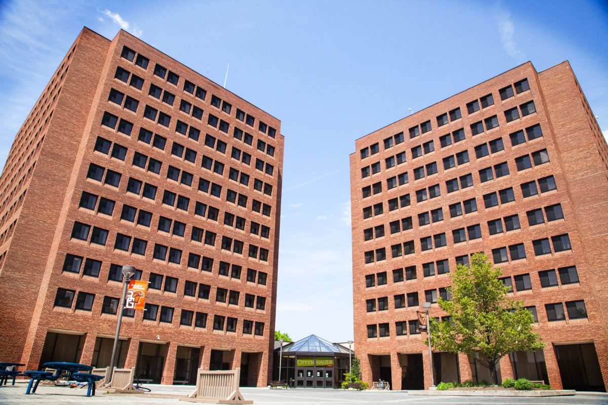 Offenhauer Towers, one of the residence halls open to first year students