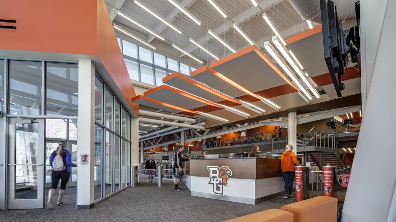 The interior of BGSU's Student Recreation Center via the official BGSU website