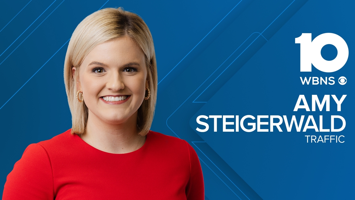 A poster for Steirgerwald's role at her news station in Columbus