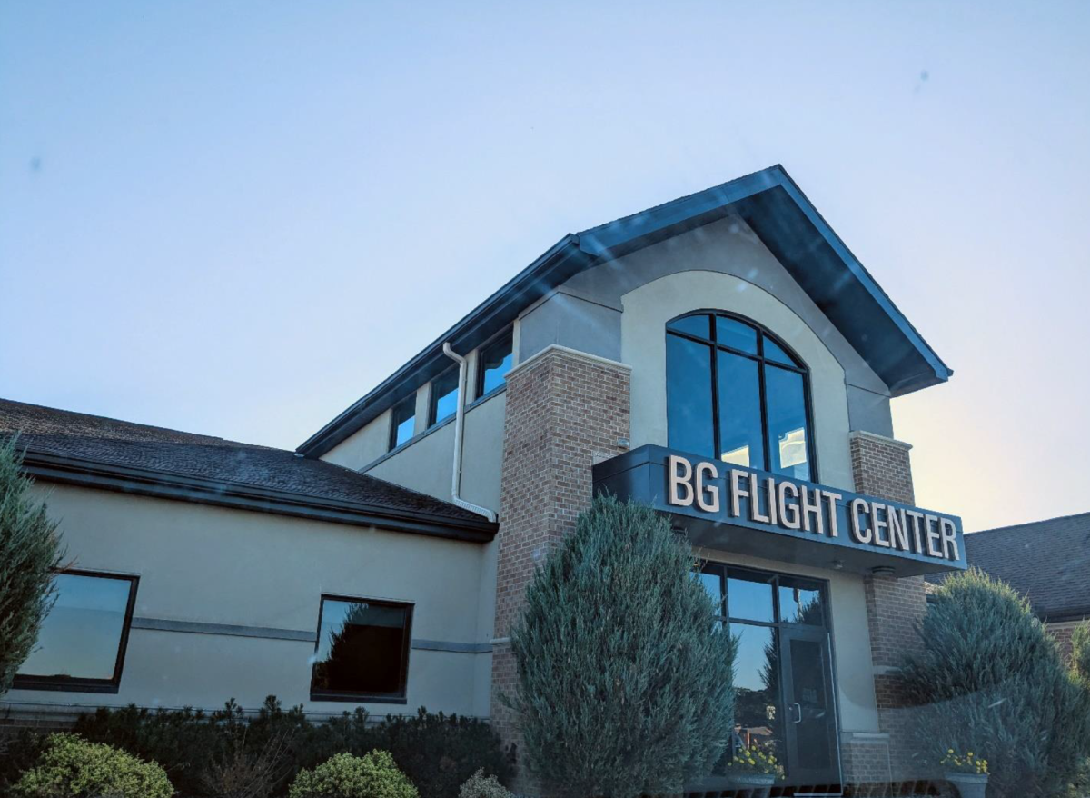 The main entrance of the BG Flight Center on campus