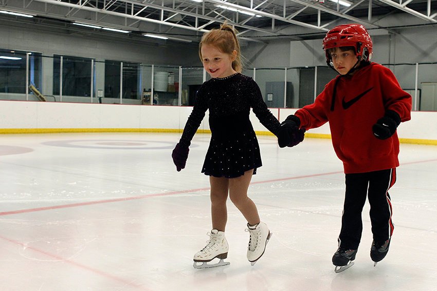 BGSU community members skate at the Slater via Bowling Green State University