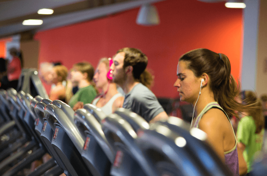 Students working out at the SRC via Bowling Green State University