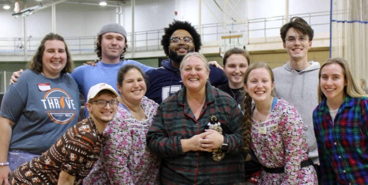 Students enjoy a past year's Pajama Party via the BGSU Recreation and Wellness Instagram