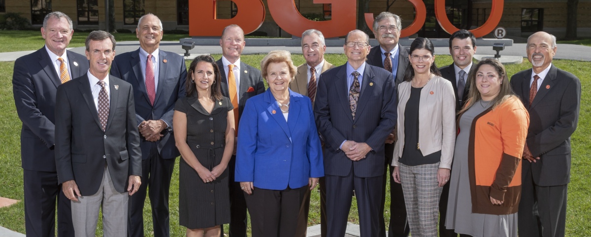 Former and current trustees members (photo via BGSU website)