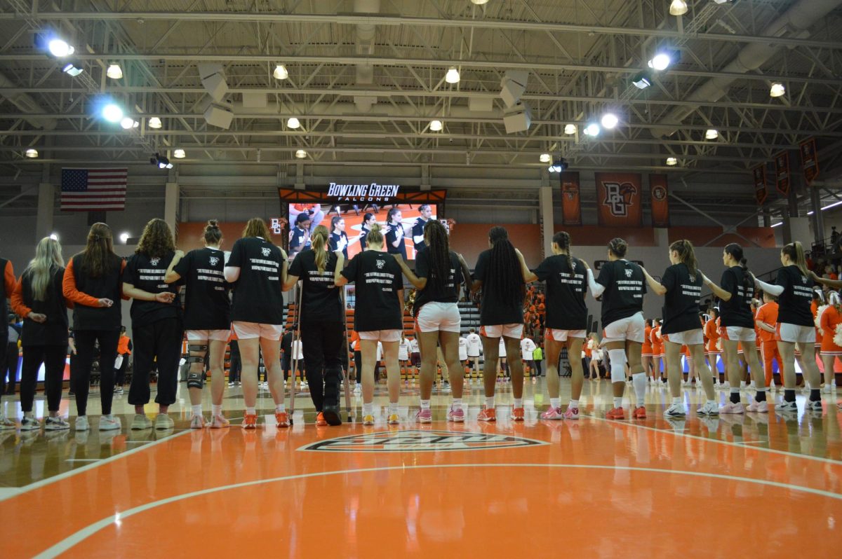 Bowling Green, OH - Falcons at the Stroh Center in Bowling Green, Ohio.