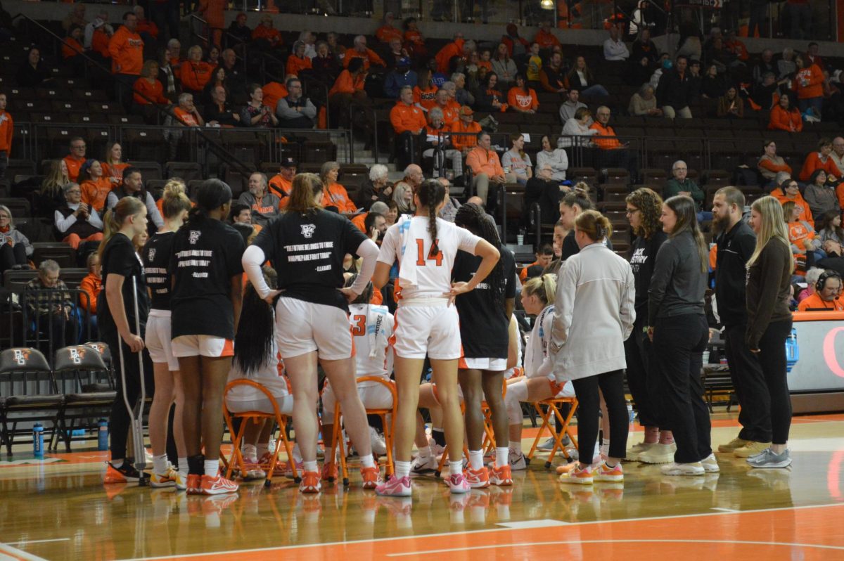 Bowling Green, OH - Falcons at the Stroh Center in Bowling Green, Ohio.