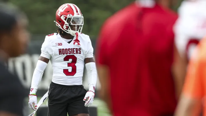 JoJo Johnson at a practice while playing for the Indiana Hoosiers.