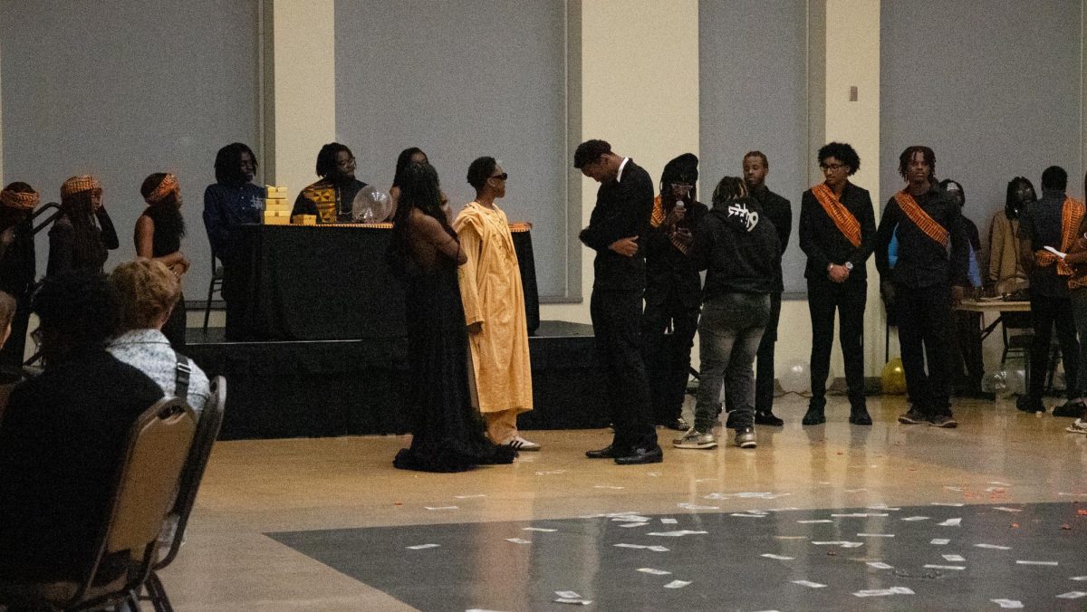 The mock-African wedding ceremony