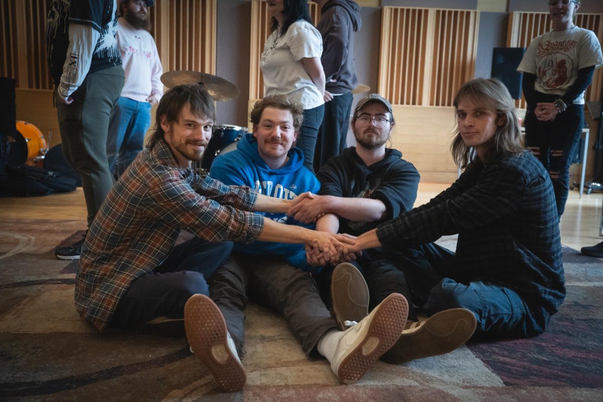 The Ann Arbor-based band Hemmingway Lane in the Michael & Sara Kuhlin Center's Stanton Audio Recording Studio for a Live & Loud session, October 2025