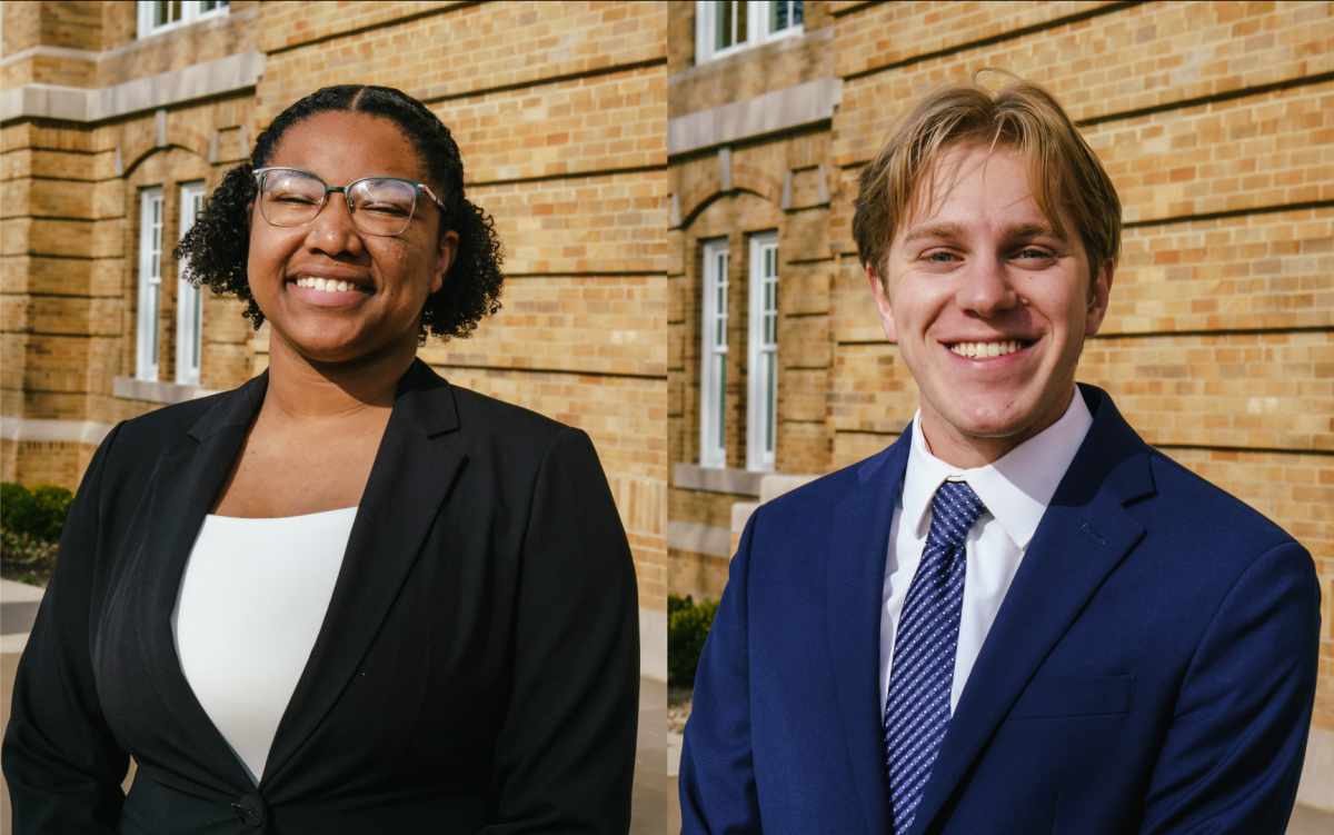 USG President D’Mya Brown (left) and USG Vice President Ispiro Halabi (right)